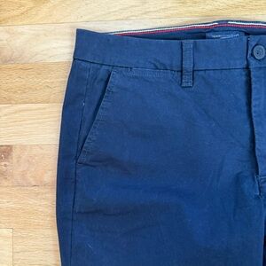 Tommy Hilfiger Women's Navy Straight Leg Chino  Pants Rich Navy Blue Size 8